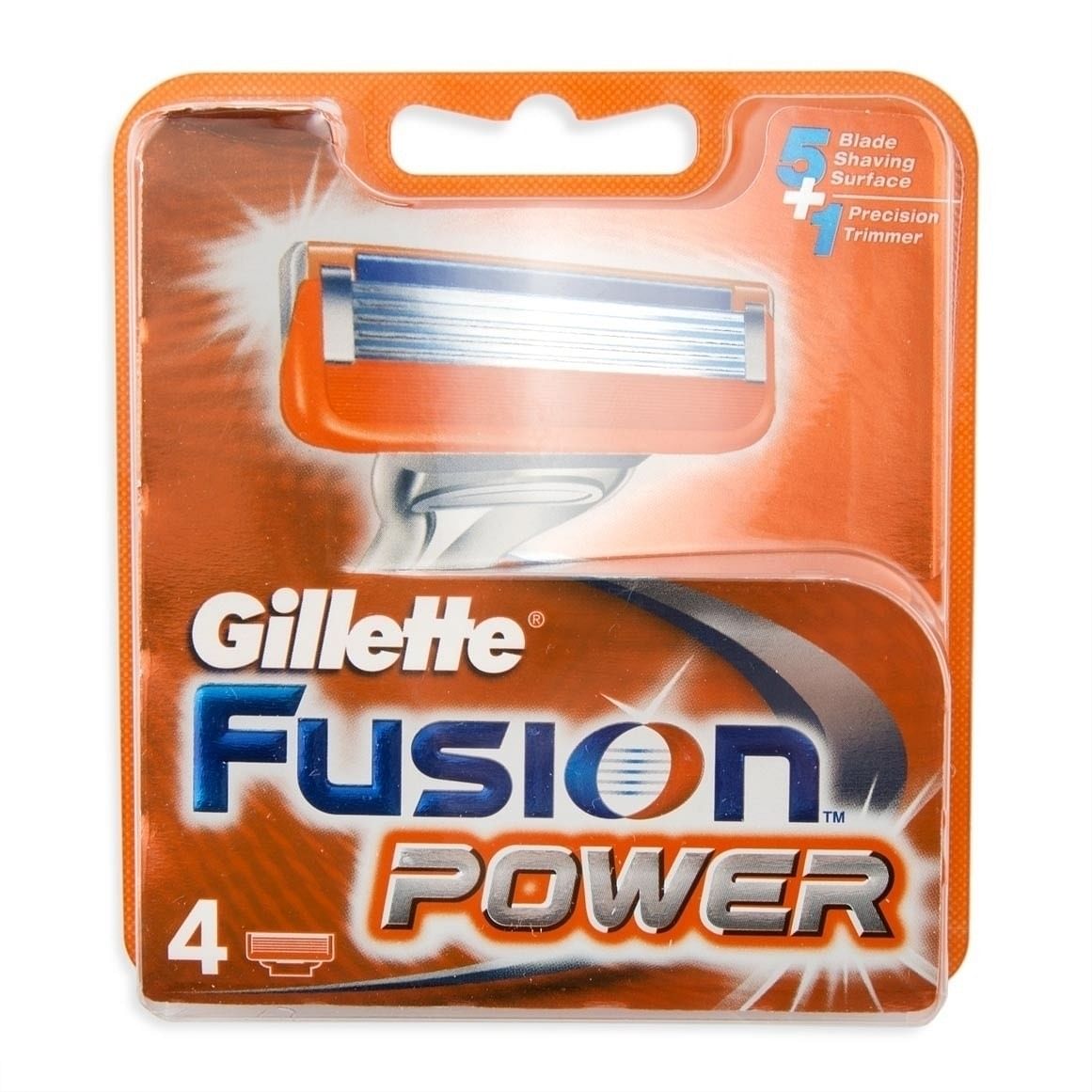 Фьюжен пауэр. Сменные кассеты для бритвы Fusion Power 4 шт.