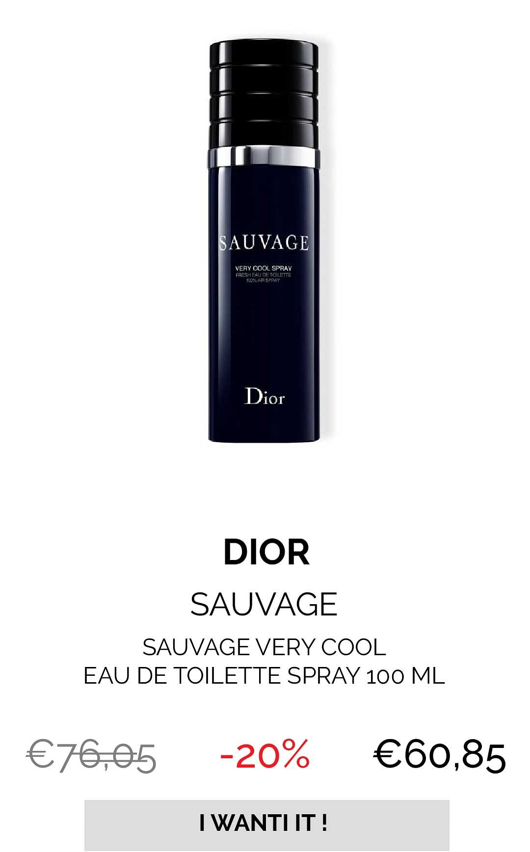 DIOR Sauvage Fresh EDT Very Cool Spray for Men  Perfume Oasis