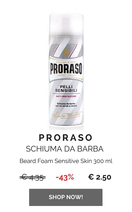 Proraso Beard Foam Sensitive Skin 300 ml
